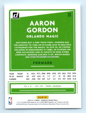 2020 Donruss #25 Aaron Gordon Orlando Magic