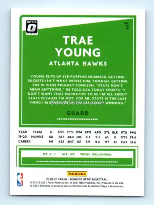 2020 Donruss Optic #2 Trae Young Atlanta Hawks