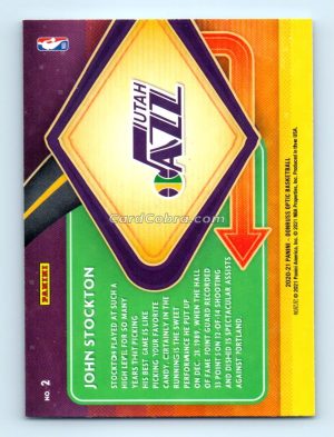 2020 Donruss Optic Express Lane #2 John Stockton Utah Jazz