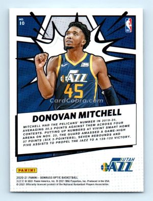 2020 Donruss Optic My House #10 Donovan Mitchell Utah Jazz