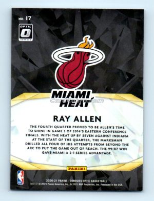 2020 Donruss Optic Winner Stays #17 Ray Allen Miami Heat