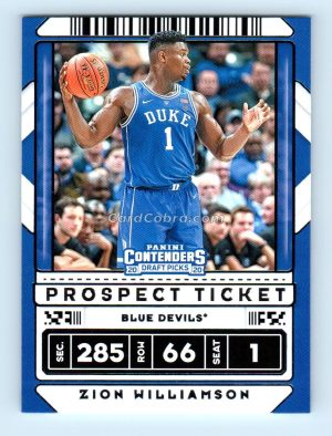 2020 Panini Contenders Draft Picks #13 Zion Williamson Duke