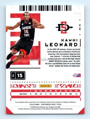 2020 Panini Contenders Draft Picks #18 Kawhi Leonard San Diego State