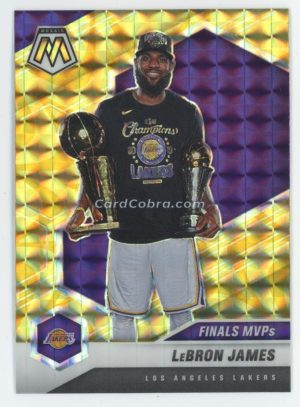 2020 Panini Mosaic #297 Lebron James Reactive Yellow Los Angeles Lakers