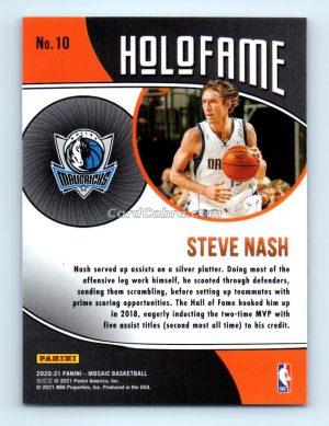 2020 Panini Mosaic Holofame #10 Steve Nash Phoenix Suns