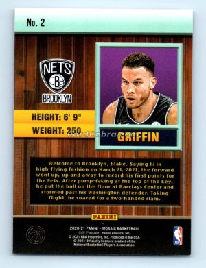 2020 Panini Mosaic Jam Masters #2 Blake Griffin Brooklyn Nets