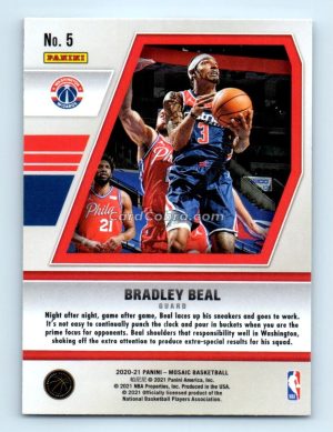 2020 Panini Mosaic Will to Win #5 Bradley Beal Washington Wizards