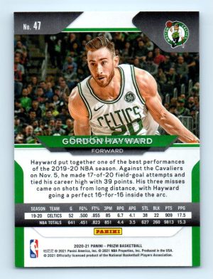 2020 Panini Prizm #47 Gordon Hayward Boston Celtics