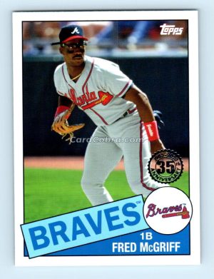 2020 Topps Update 1985 Baseball 35th Anniversary #85TB-8 Fred McGriff Atlanta Braves