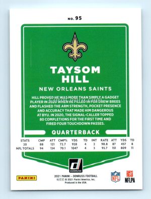 2021 Donruss #95 Taysom Hill New Orleans Saints