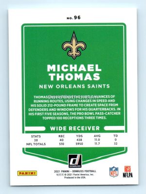 2021 Donruss #96 Michael Thomas New Orleans Saints