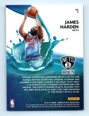 2021 Donruss Optic Splash #1 James Harden Brooklyn Nets