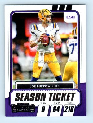 2021 Panini Contenders Draft Picks #18 Joe Burrow LSU Tigers