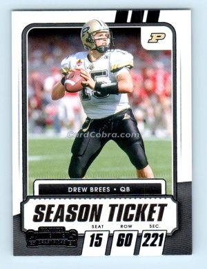 2021 Panini Contenders Draft Picks #21 Drew Brees Purdue Boilermakers