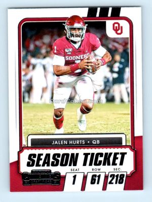 2021 Panini Contenders Draft Picks #26 Jalen Hurts Oklahoma Sooners