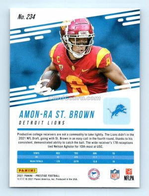 2021 Panini Prestige #234 Amon-Ra St. Brown Detroit Lions Rookie Card