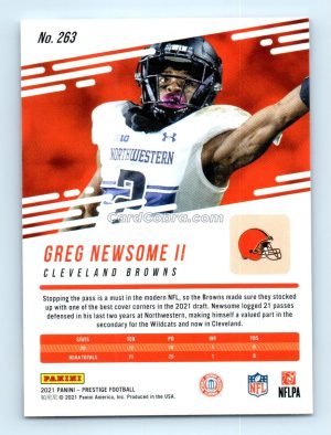 2021 Panini Prestige #263 Greg Newsome II Cleveland Browns Rookie Card