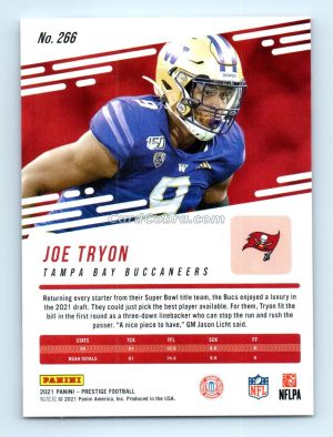 2021 Panini Prestige #266 Joe Tryon Tampa Bay Buccaneers Rookie Card