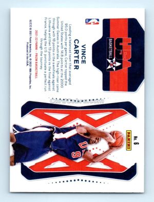 2021 Panini Prizm USA Basketball #6 Vince Carter USA