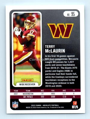 2022 Panini Absolute #95 Terry McLaurin Washington Commanders