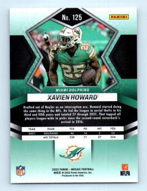 2022 Panini Mosaic #125 Xavien Howard Miami Dolphins