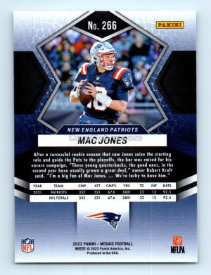 2022 Panini Mosaic #266 Mac Jones New England Patriots