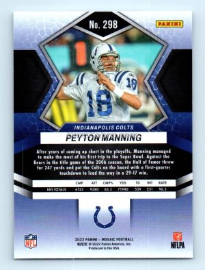 2022 Panini Mosaic #298 Peyton Manning Indianapolis Colts