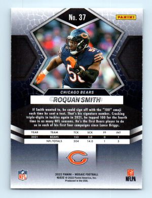 2022 Panini Mosaic #37 Roquan Smith Chicago Bears