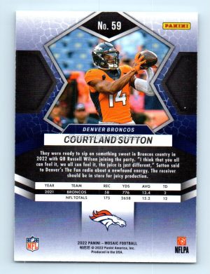 2022 Panini Mosaic #59 Courtland Sutton Denver Broncos