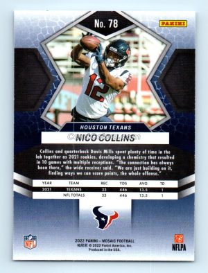 2022 Panini Mosaic #78 Nico Collins Houston Texans