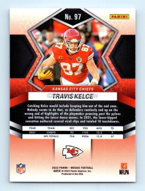 2022 Panini Mosaic #97 Travis Kelce Kansas City Chiefs