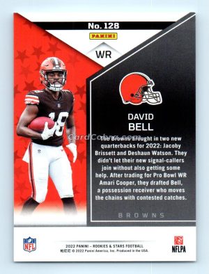 2022 Panini Rookies & Stars #128 David Bell Cleveland Browns Rookie Card