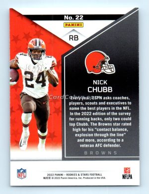 2022 Panini Rookies & Stars #22 Nick Chubb Cleveland Browns